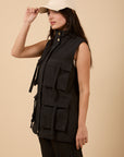 Utility Long Vest - Black