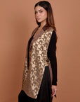 Brown & Gold Embro Vest