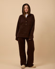 Brown Snap buttons sweat shirt