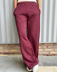 Burgundy Loose fit Sweatpants