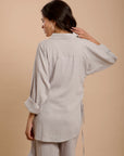 Grey Side sinching Shirt