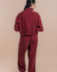 Peach skin crimson set