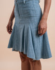 Denim Midi skirt - Light blue