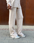 Beige Knit Pants