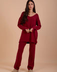 Burgundy Knit Pants