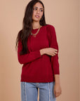 Basic knitwear Top - Burgundy