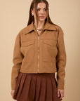 Wool Jacket with Pockets - Honey Beige