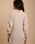 Beige Side sinching Shirt