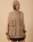 Utility Long Vest - Beige