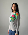 Floral Embroidery knitwear Top