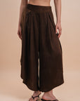 Flowing Pants with vents - café
