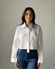 Cropped White Shirt