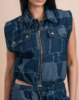 Checkers Denim Vest