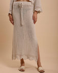 Set - Crochet skirt + Top - Offwhite