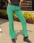 Green Flair Pants