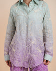 Grading mint/purple embro shirt