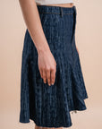 Denim Midi skirt - Dark blue