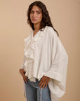 Ruffles Boho off-white shirt