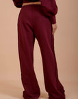 Burgundy Loose fit Sweatpants