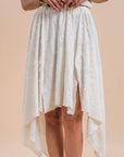 Flowing Midi Skirt - White