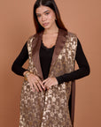 Brown & Gold Embro Vest