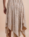 Flowing Midi Skirt - Beige