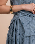 Asymmetric Draped Top - Blue