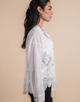 Asymmetric cotton shirt - white