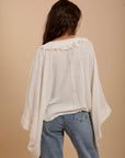Ruffles Boho off-white shirt