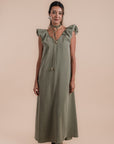 Puff sleeve Dress - Olive