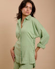 Mint Side sinching Shirt