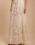 Hippie Beige Embro Skirt