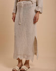 Set - Crochet skirt + Top - Offwhite