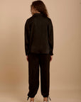 Black Crushed satin Set (2 pcs)