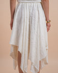 Flowing Midi Skirt - White