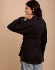 Black Side sinching Shirt