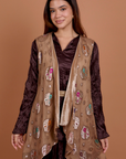 Metallic Mocha Vest - velvet coated