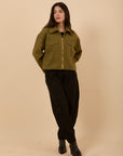 Wool Jacket with Pockets - Match green