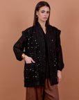 Sequin Tweed Vest