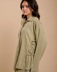 Olive Side sinching shirt