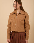 Wool Jacket with Pockets - Honey Beige