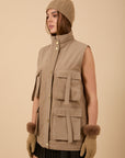 Utility Long Vest - Beige