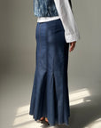 Long Denim skirt - Navy