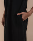 Puff Sleeve Dress - Black