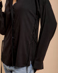 Black Side sinching Shirt