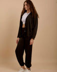 Black Crushed satin Set (2 pcs)