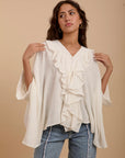 Ruffles Boho off-white shirt