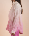 Grading yellow/pink embro shirt