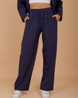 Navy stripes pants