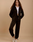 Black Crushed satin Set (2 pcs)